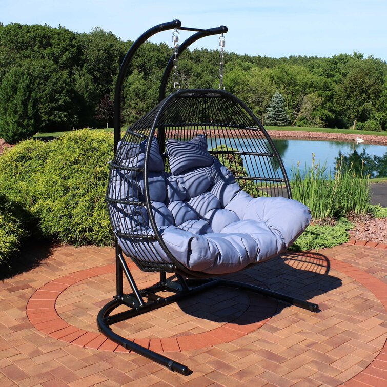 2 person swing discount chair with stand